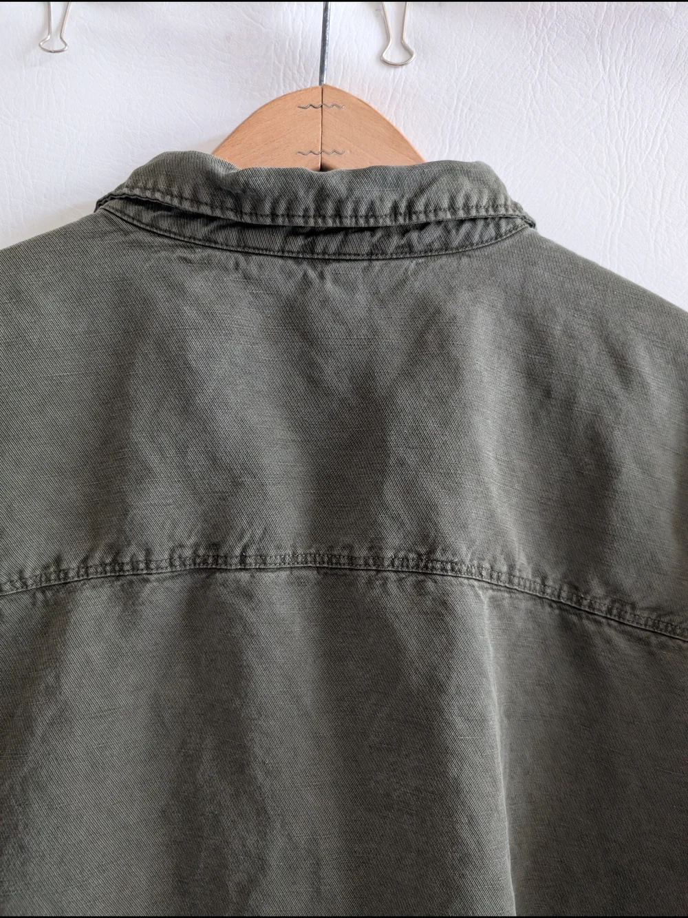 Marine Layer Olive Green Linen Lyocell Utility Field Jacket Chore Coat - L